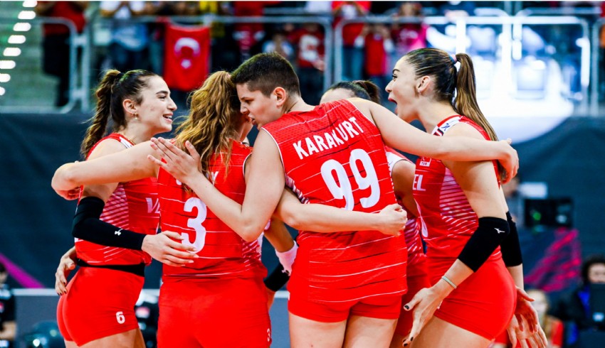 Die Volleyballnationalmannschaft der Frauen spielt gegen Belgien