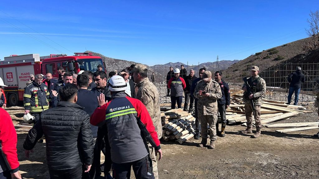 In der Mine in Palu, Elazig, kam es zu einem Einsturz
