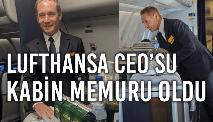 Jens Ritter, Vorstandsvorsitzender der deutschen Fluggesellschaft Lufthansa, arbeitete dieses Mal als Kabinenpersonal im Flugzeug.