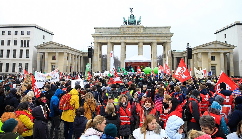 In Deutschland nimmt die Protest- und Streikwelle zu